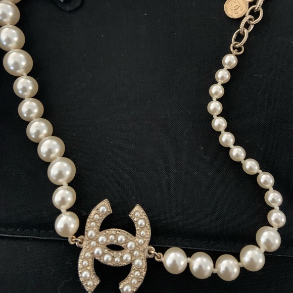 CHANEL Chanel Necklace Pearl CC 100th Anniversary 44cm w/Box Limited AUTHENTIC - Picture 1 of 4